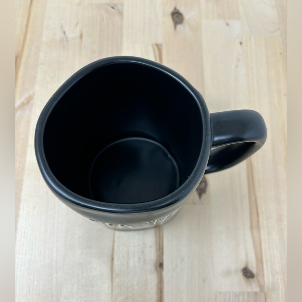 Rae Dunn TIED THE KNOT Mug Black with White Lettering Ceramic New - Picture 3 of 4